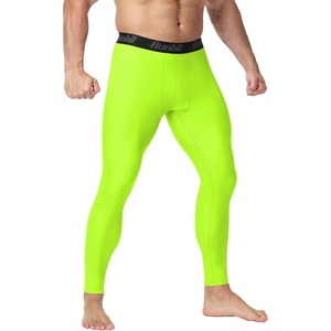 image:imageRunhit Mens BJJ Rash Guard Jiu Jitsu Compression Spats Pants No Gi MMA Leggings Martial Arts Sports Tights Base LayerNeon Green