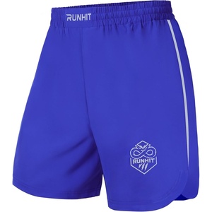 image:imageRunhit Mens BJJ Shorts  MMA Fight Shorts for Wrestling Boxing No Gi Jiu Jitsu Muay Thai Training Grappling FightingBlue