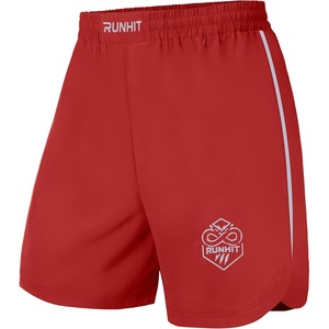 image:imageRunhit Mens BJJ Shorts  MMA Fight Shorts for Wrestling Boxing No Gi Jiu Jitsu Muay Thai Training Grappling FightingRed