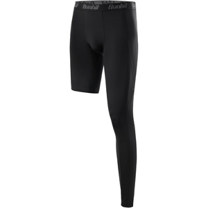 image:imageRunhit Mens Basketball One Leg Compression Tights Full Length Single Leg Compression Pants Sports Base Layer UnderwearBlackleft Long