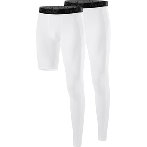 image:imageRunhit Mens Basketball One Leg Compression Tights Full Length Single Leg Compression Pants Sports Base Layer UnderwearWhitewhiteleft Long