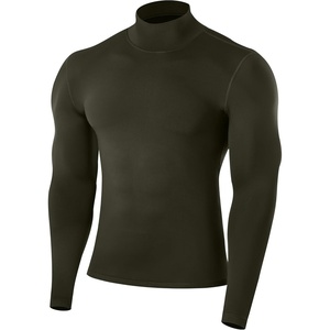 image:imageRunhit Mens Thermal Compression Shirts Mock Turtleneck Long Sleeve Undershirt Fleece Lined Athletic Workout Base LayersGreen