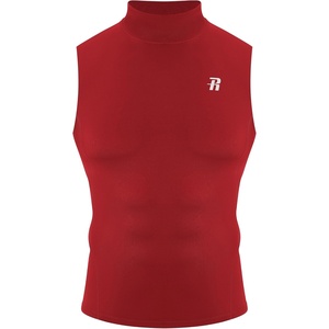 image:imageRunhit Mens Turtleneck Compression Tank Top Sleeveless Mock Neck Shirt UPF 50 Athletic Undershirt Football Gym RunningRed