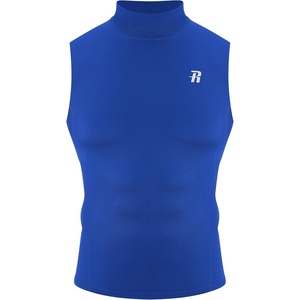 image:imageRunhit Mens Turtleneck Compression Tank Top Sleeveless Mock Neck Shirt UPF 50 Athletic Undershirt Football Gym RunningRoyal Blue