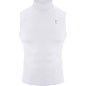image:imageRunhit Mens Turtleneck Compression Tank Top Sleeveless Mock Neck Shirt UPF 50 Athletic Undershirt Football Gym RunningWhite