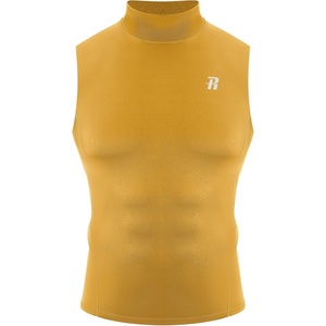 image:imageRunhit Mens Turtleneck Compression Tank Top Sleeveless Mock Neck Shirt UPF 50 Athletic Undershirt Football Gym RunningYellow