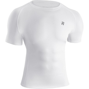 image:imageRunhit Short Sleeve Compression Shirts for Men Quick Dry Cool Mens Compression TShirt Athletic Workout Base LayerWhite