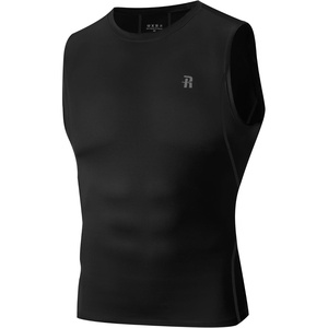 image:imageRunhit Sleeveless Compression Shirt Men Tank Top Athletic Muscle Shirts for MenBlack