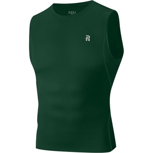 image:imageRunhit Sleeveless Compression Shirt Men Tank Top Athletic Muscle Shirts for MenDark Green
