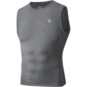 image:imageRunhit Sleeveless Compression Shirt Men Tank Top Athletic Muscle Shirts for MenGrey