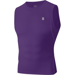 image:imageRunhit Sleeveless Compression Shirt Men Tank Top Athletic Muscle Shirts for MenPurple