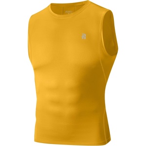 image:imageRunhit Sleeveless Compression Shirt Men Tank Top Athletic Muscle Shirts for MenTurmeric