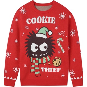 image:imageRunhit Ugly Christmas Sweater for Kids Youth Boys and Girls Funny Crew Neck Xmas Pullover for Holiday Vacation GiftsCookie Thief