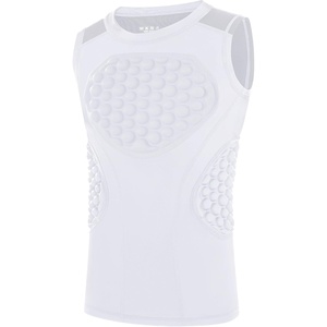 image:imageRunhit Youth Baseball Chest Protector Padded Compression Shirt Heart Rib Sternum Guard for Softball Football LacrosseWhite Grey