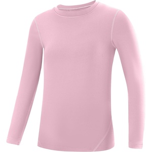 image:imageRunhit Youth Boys Compression Thermal Shirt Long Sleeve Quick Dry Fleece Undershirt Kids Baseball Football Base LayerPinkcrewneck