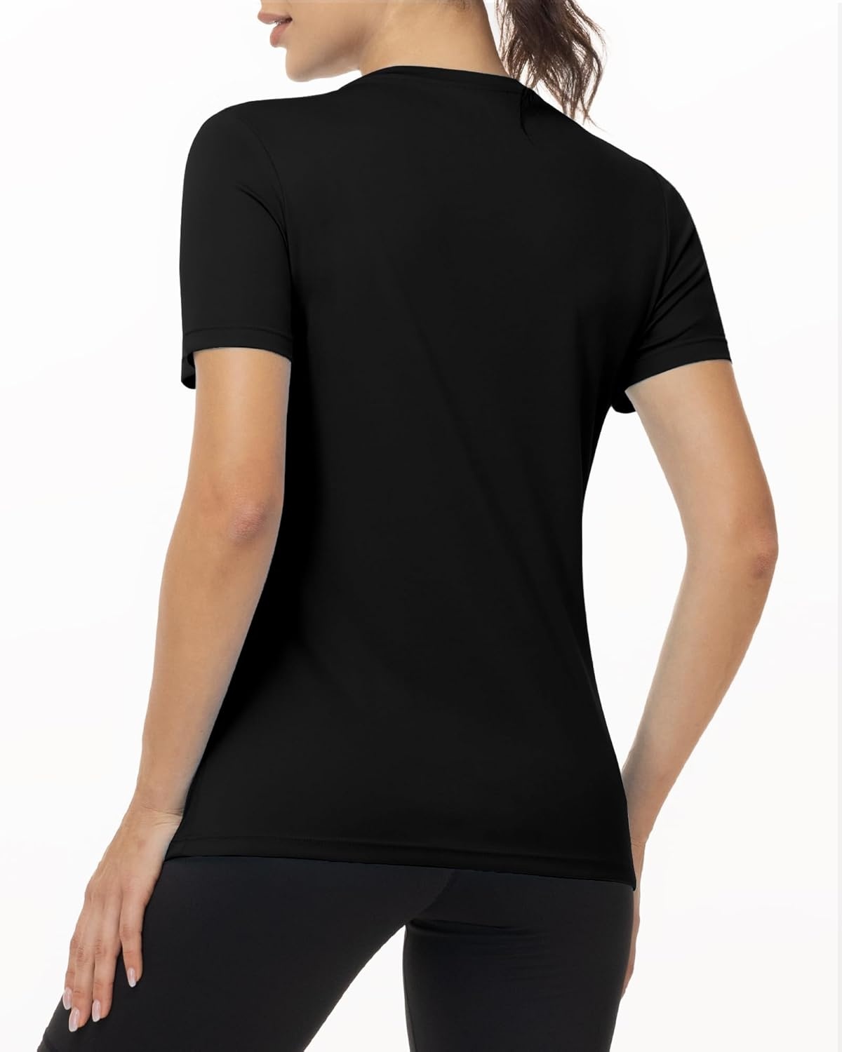 image:imageRunhit Womens UPF 50 Sun Protection Shirts Short Sleeve UV Rash Guard SPF Workout Tops TShirt Quick Dry Swim Hiking RunningBlack