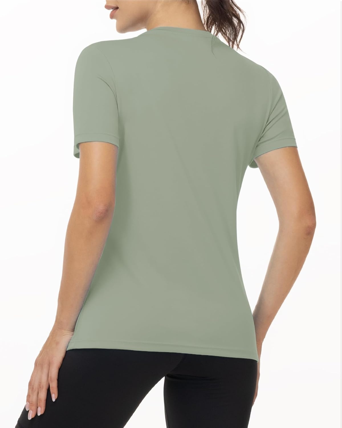 image:imageRunhit Womens UPF 50 Sun Protection Shirts Short Sleeve UV Rash Guard SPF Workout Tops TShirt Quick Dry Swim Hiking RunningLight Green