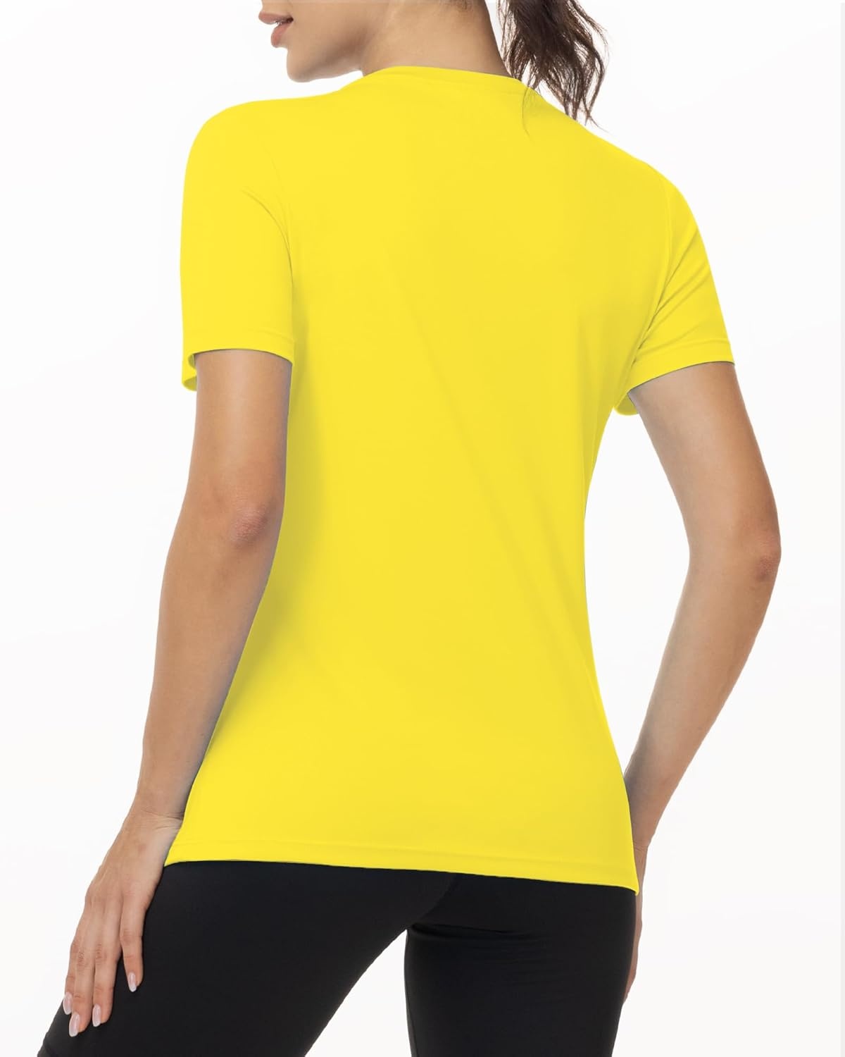 image:imageRunhit Womens UPF 50 Sun Protection Shirts Short Sleeve UV Rash Guard SPF Workout Tops TShirt Quick Dry Swim Hiking RunningYellow