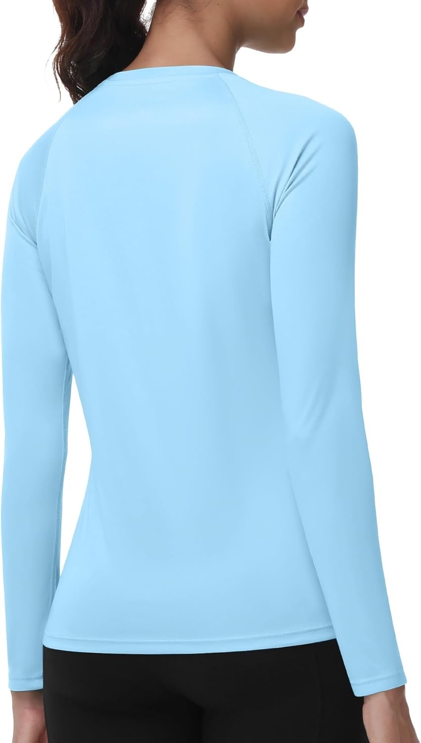 image:imageRunhit Womens UPF 50 Sun Shirts with Pockets Long Sleeve UV Protection Swim Rash Guard Lightweight Quick Dry Workout HikingLight Blue