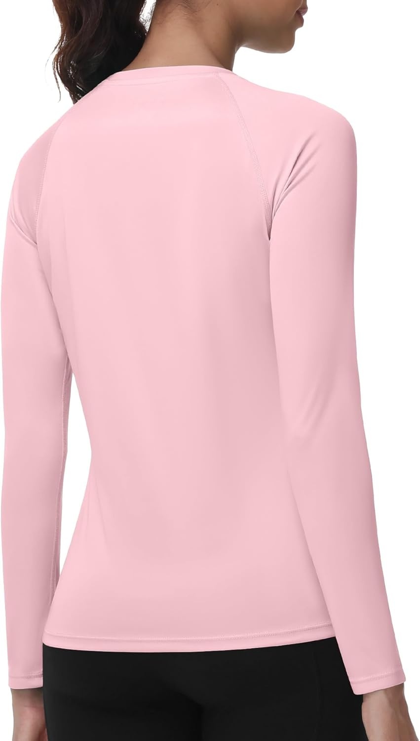 image:imageRunhit Womens UPF 50 Sun Shirts with Pockets Long Sleeve UV Protection Swim Rash Guard Lightweight Quick Dry Workout HikingPink