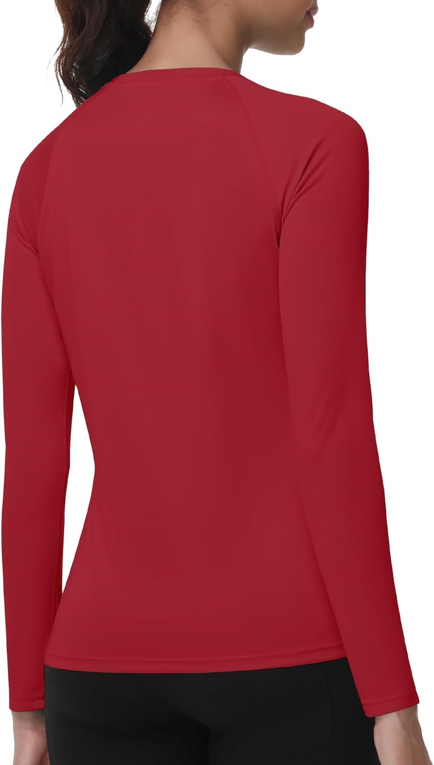image:imageRunhit Womens UPF 50 Sun Shirts with Pockets Long Sleeve UV Protection Swim Rash Guard Lightweight Quick Dry Workout HikingRed