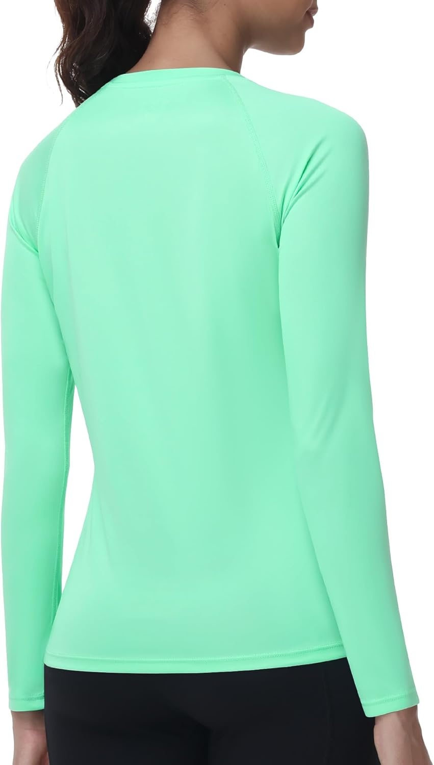 image:imageRunhit Womens UPF 50 Sun Shirts with Pockets Long Sleeve UV Protection Swim Rash Guard Lightweight Quick Dry Workout HikingSeaweed Green