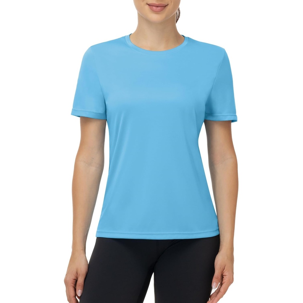 image:imageRunhit Womens UPF 50 Sun Protection Shirts Short Sleeve UV Rash Guard SPF Workout Tops TShirt Quick Dry Swim Hiking RunningBlue