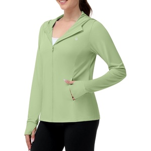image:imageRunhit Womens UPF 50 Sun Protection Jacket Hoodie Lightweight Zip Up Long Sleeve Sun Shirt with Pockets for Hiking WorkoutOlive Green