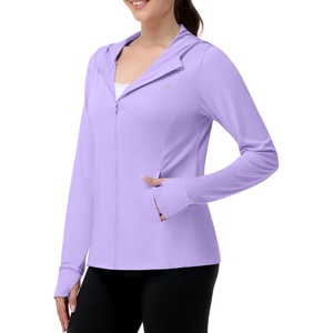 image:imageRunhit Womens UPF 50 Sun Protection Jacket Hoodie Lightweight Zip Up Long Sleeve Sun Shirt with Pockets for Hiking WorkoutPurple