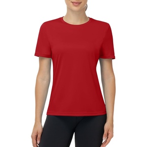 image:imageRunhit Womens UPF 50 Sun Protection Shirts Short Sleeve UV Rash Guard SPF Workout Tops TShirt Quick Dry Swim Hiking RunningRed