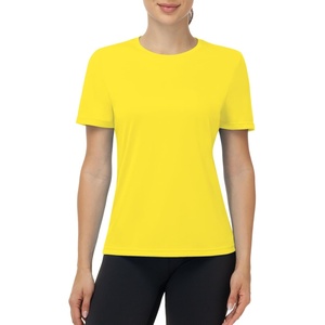 image:imageRunhit Womens UPF 50 Sun Protection Shirts Short Sleeve UV Rash Guard SPF Workout Tops TShirt Quick Dry Swim Hiking RunningYellow