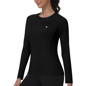 image:imageRunhit Womens UPF 50 Sun Shirts with Pockets Long Sleeve UV Protection Swim Rash Guard Lightweight Quick Dry Workout HikingBlack