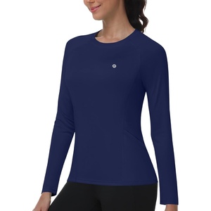 image:imageRunhit Womens UPF 50 Sun Shirts with Pockets Long Sleeve UV Protection Swim Rash Guard Lightweight Quick Dry Workout HikingDark Blue