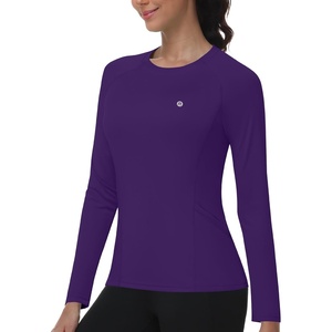 image:imageRunhit Womens UPF 50 Sun Shirts with Pockets Long Sleeve UV Protection Swim Rash Guard Lightweight Quick Dry Workout HikingDeep Purple