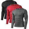 (3 Pack) Black/ Red/Gray