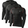 (3 Pack) Black/Black Red/Black Gray