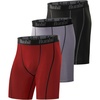 3 Pack:black Grey Red
