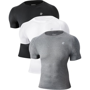 image:imageRunhit Compression Shirt Men Short Sleeve Athletic Workout Cool Dry Base Layer TShirt Tops