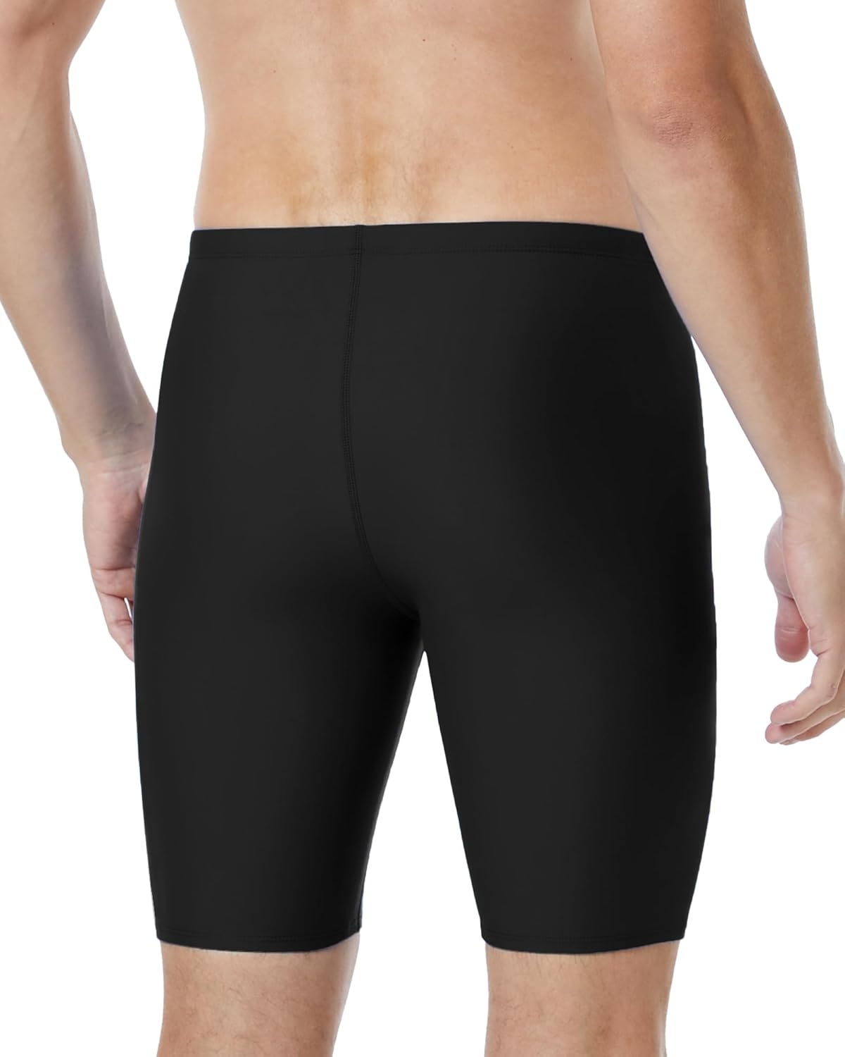 image:imageRunhit Mens Swim Jammers Competitive Swim Racing Team Swimsuit Quick Dry Athletic Swimming Shorts UPF 50Black