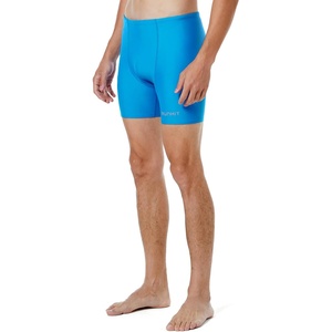 image:imageRunhit Swim Jammers for Men Square Leg Quick Dry Athletic Solid Brief Swimsuit UPF 50 Compression Swimming Shorts Blue S