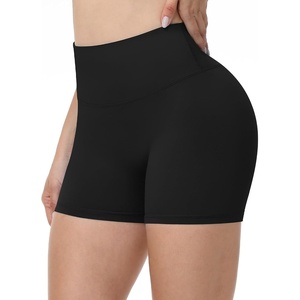 image:imageRunhit No Front Seam Biker Shorts for Women  358 High Waisted Workout Gym Yoga Spandex Shorts Tummy ControlBlack