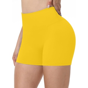 image:imageRunhit No Front Seam Biker Shorts for Women  358 High Waisted Workout Gym Yoga Spandex Shorts Tummy ControlGold