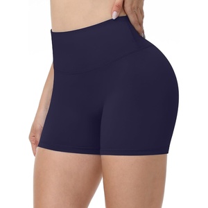 image:imageRunhit No Front Seam Biker Shorts for Women  358 High Waisted Workout Gym Yoga Spandex Shorts Tummy ControlNavy
