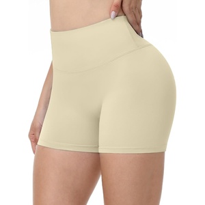image:imageRunhit No Front Seam Biker Shorts for Women  358 High Waisted Workout Gym Yoga Spandex Shorts Tummy ControlNude