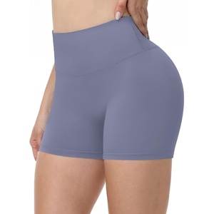 image:imageRunhit No Front Seam Biker Shorts for Women  358 High Waisted Workout Gym Yoga Spandex Shorts Tummy ControlPurple