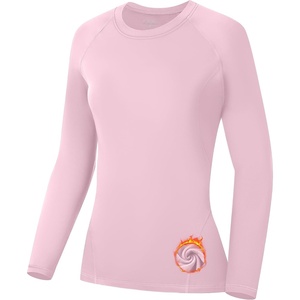 image:imageRunhit Thermal Shirts for Women Long Sleeve Compression Tops Fleece Lined Athletic Workout Soft Base Layer Cold WeatherPink